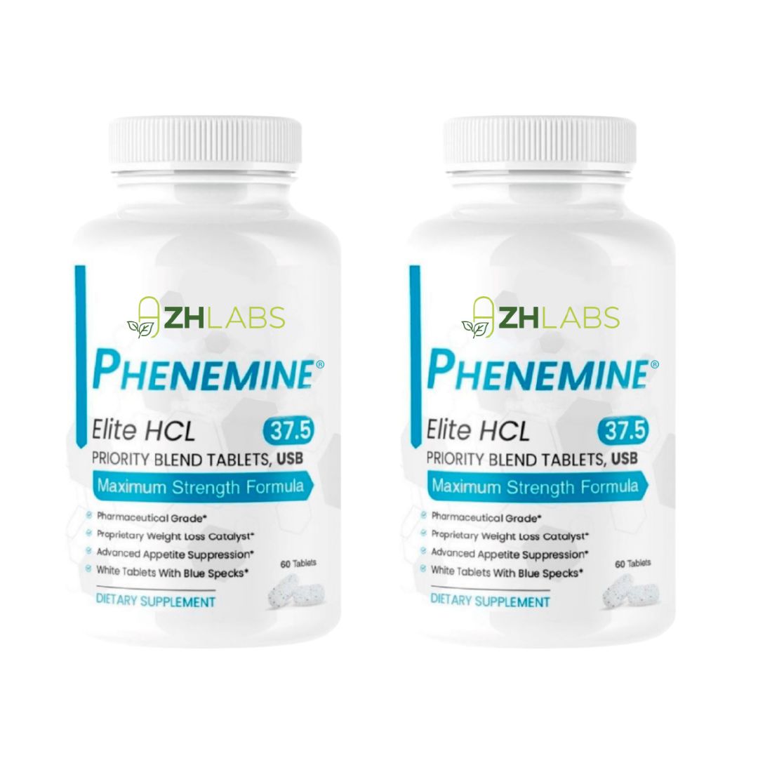 (2) Bottles of Phen Elite 37.5 White/Blue Speckled tablets
