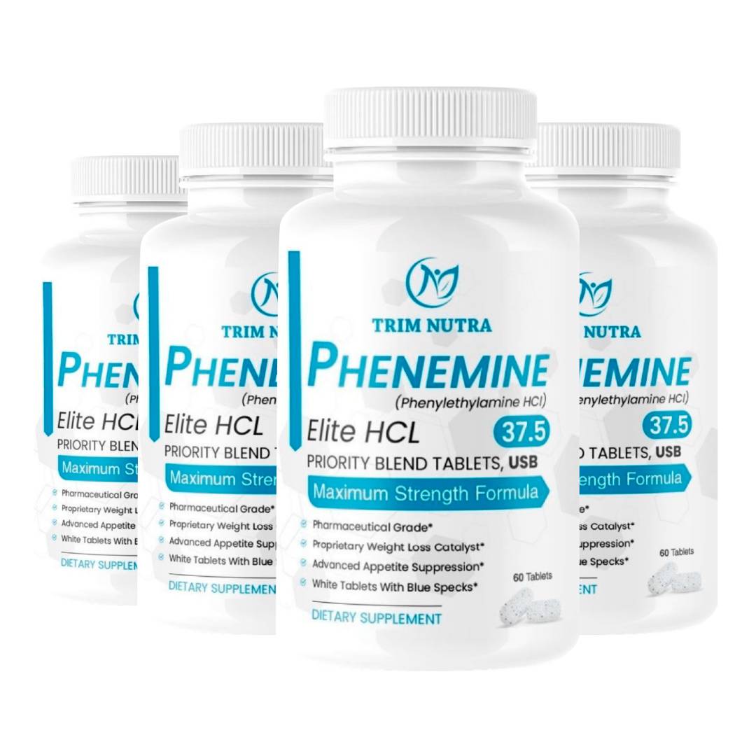 4 Bottles Phen Elite 37.5 White/Blue Speckled  Bundle