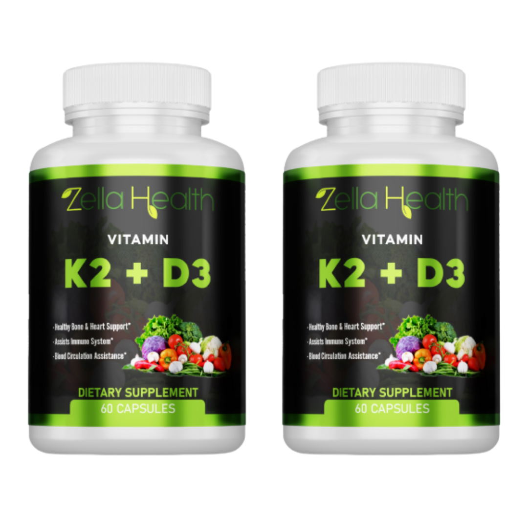 Vitamin K2 MK7 with D3 Supplement 2 Month Supply