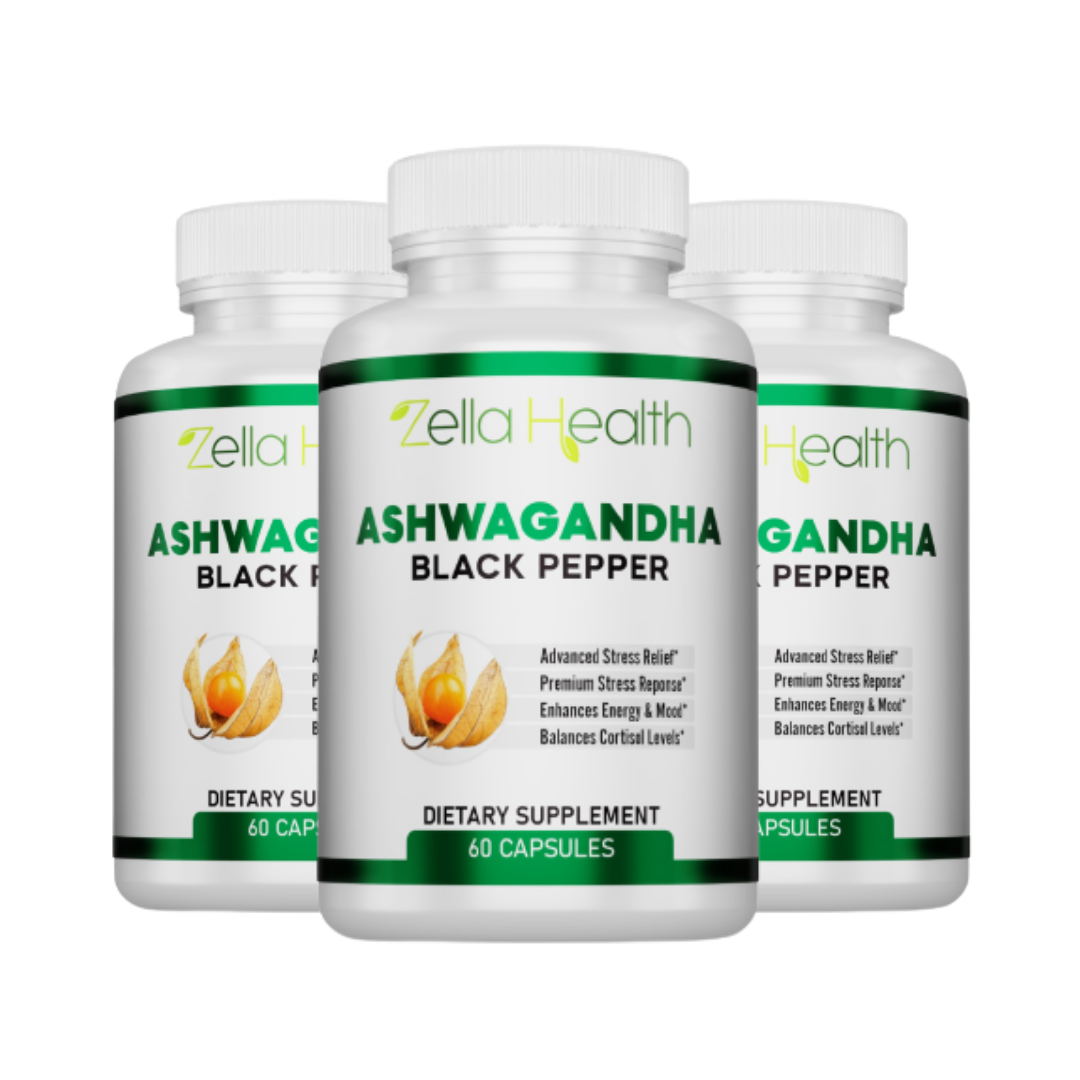 Ashwagandha 1300mg Made - Adrenal, Mood & Thyroid Support - 3 Month Supply 180 Capsules