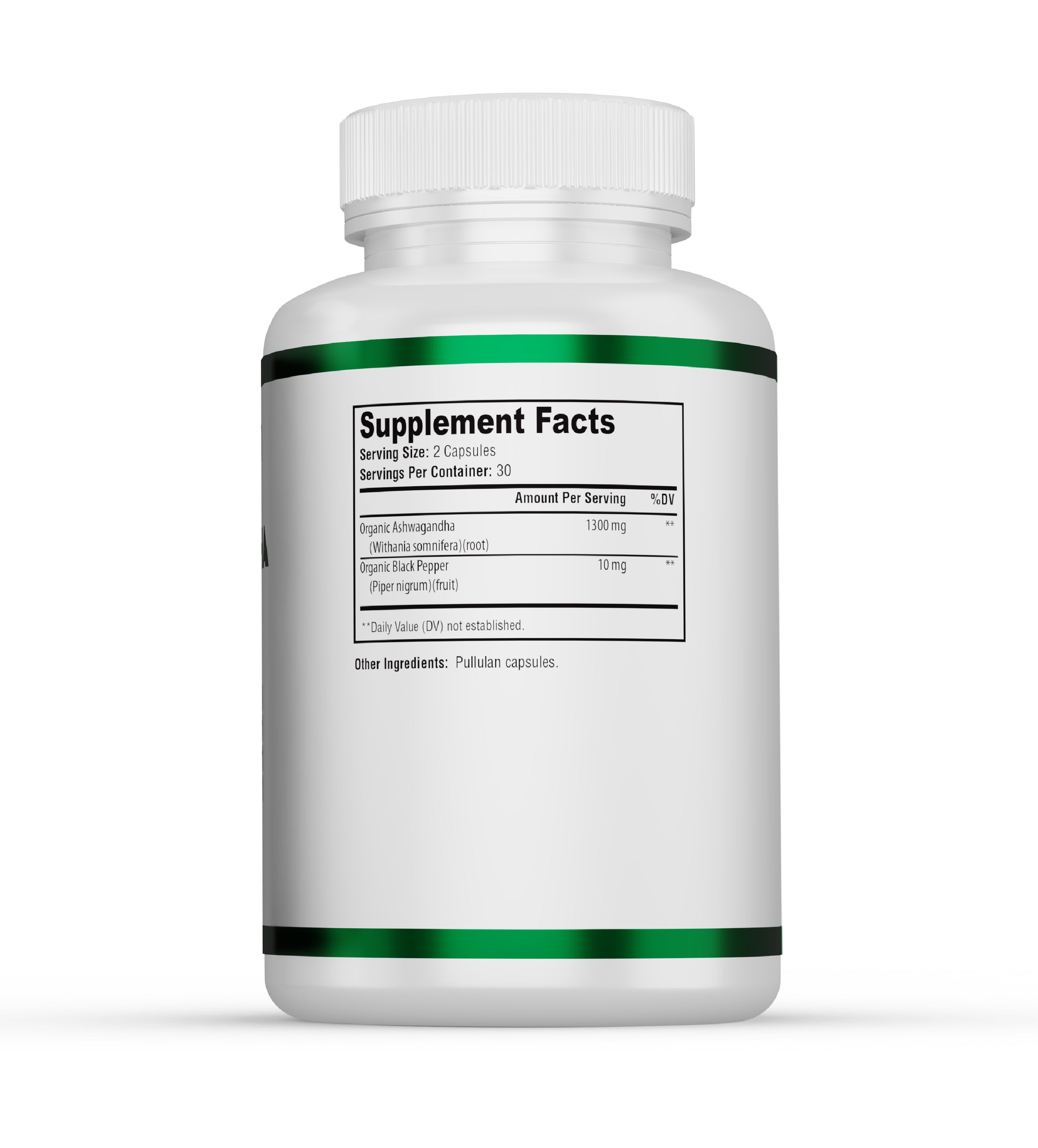 Ashwagandha 1300mg Made - Adrenal, Mood & Thyroid Support - 60 Capsules