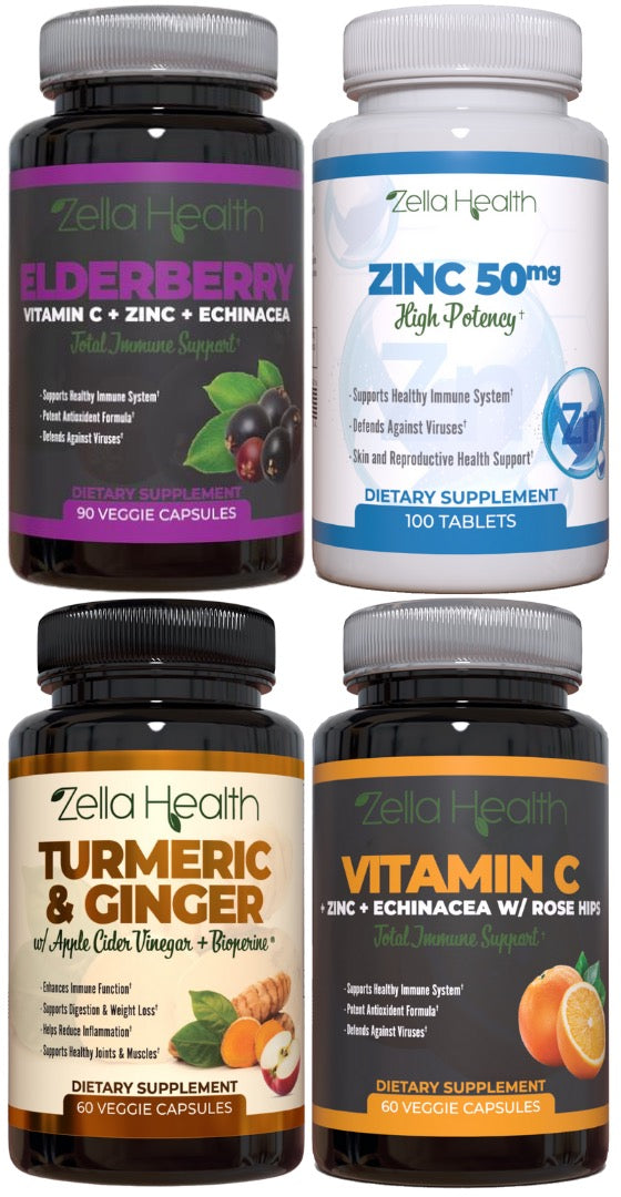 Immunity Pack - Zinc, Elderberry, Turmeric & Vitamin C